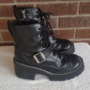 Arizona Chunky Heel Motorcycle Boots